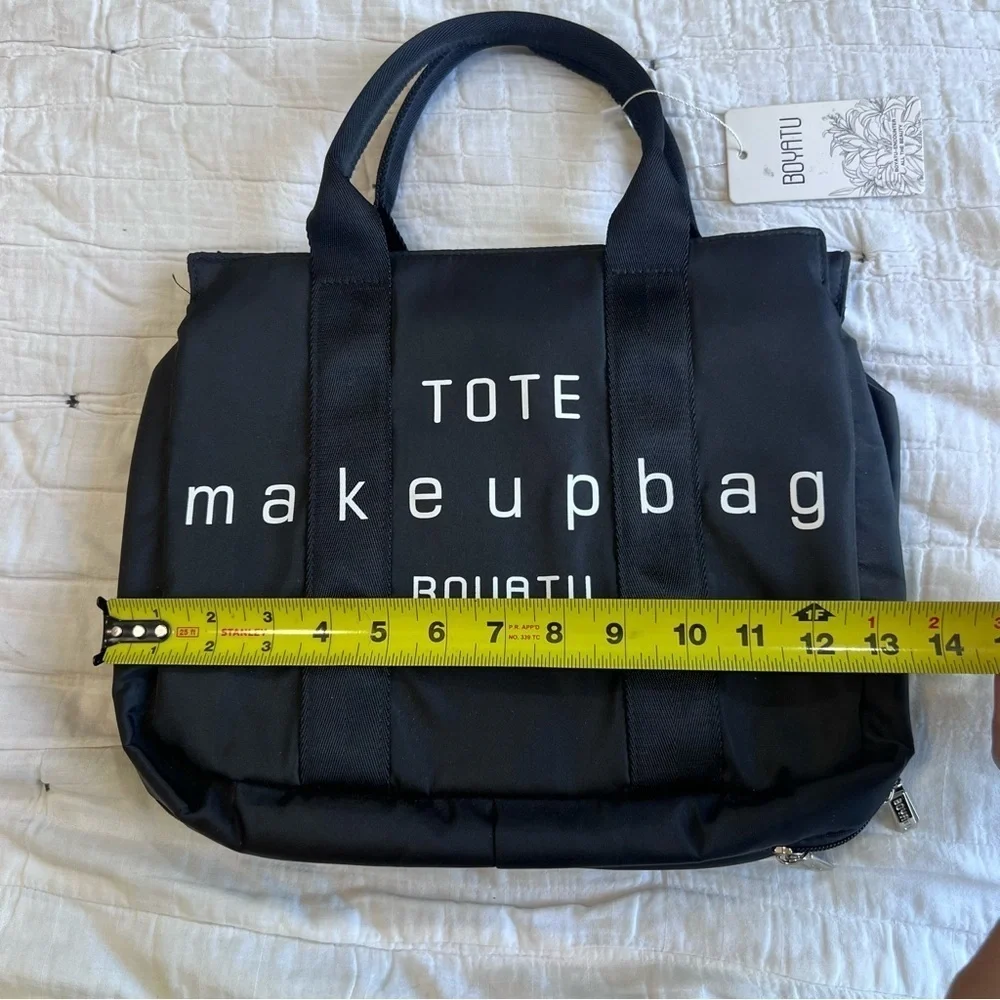 BOYATU Black Tote Makeup Bag